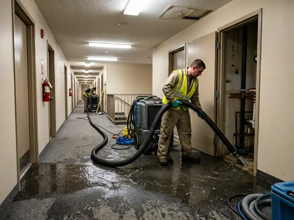 multi-unit-apartment-hallway-f-005 — frequently asked questions, Emergency Burst Pipe Water Extraction & Removal in Bayou Vi…